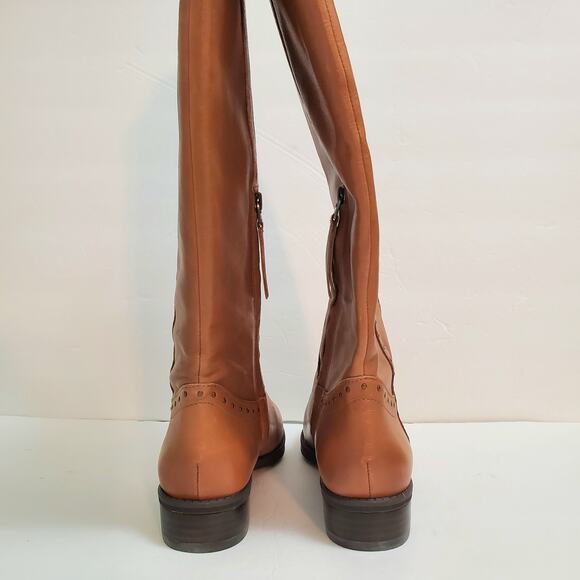 NEW Sam Edelman Prina 2 Leather Tall Boots Whiskey Size 6M WC Wide Calf - Picture 5 of 11